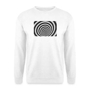 Hypnotische schwarz-weiße Spirale - Unisex Pullover - Weiß - Vorne