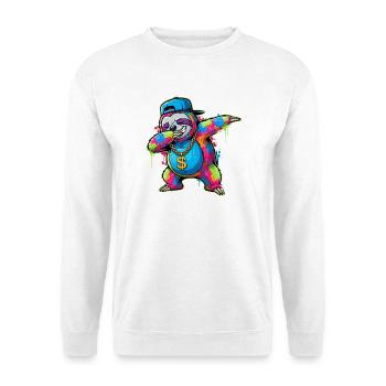 Dabbing Sloth Street Style - Street Art Graffiti - Unisex Sweatshirt - white - Front