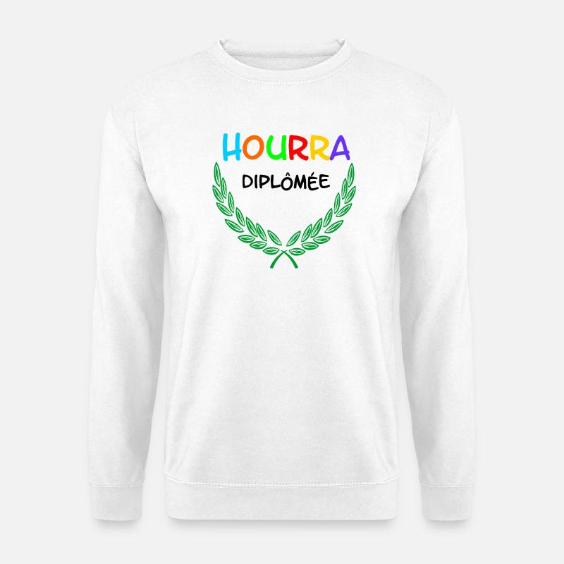 HOURRA Diplômée - Unisex Sweatshirt - white