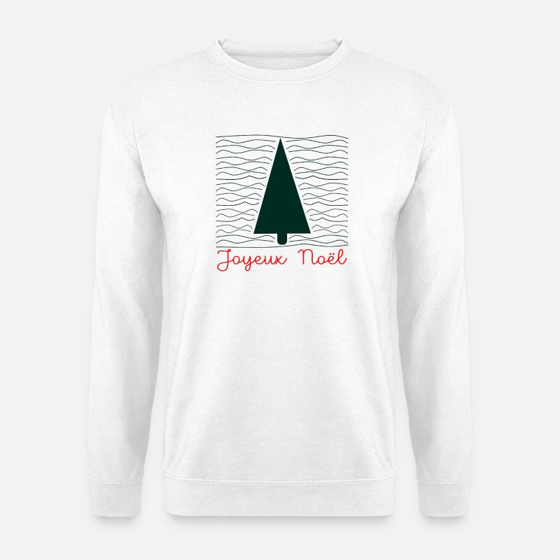 Weihnachtsbaum – Minimalistisch - Unisex Pullover - Weiß