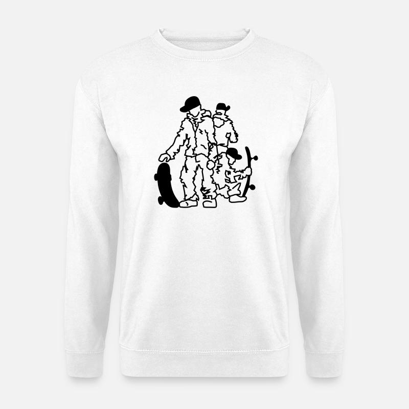Skateboarders - Unisex Pullover - Weiß