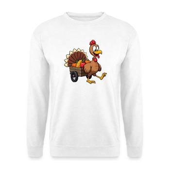 Thanksgiving Drôle Dinde de Thanksgiving - Sweat-shirt Unisexe - blanc - Devant