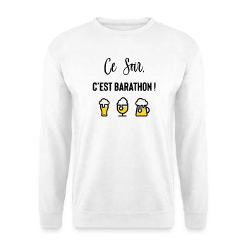 Heute Abend ist ein Barathon! - Unisex Pullover - Weiß - Vorne