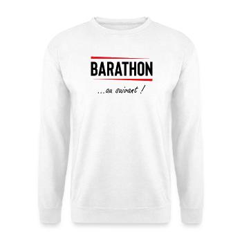 Barathon zum nächsten! Alkohol - Unisex Pullover - Weiß - Vorne