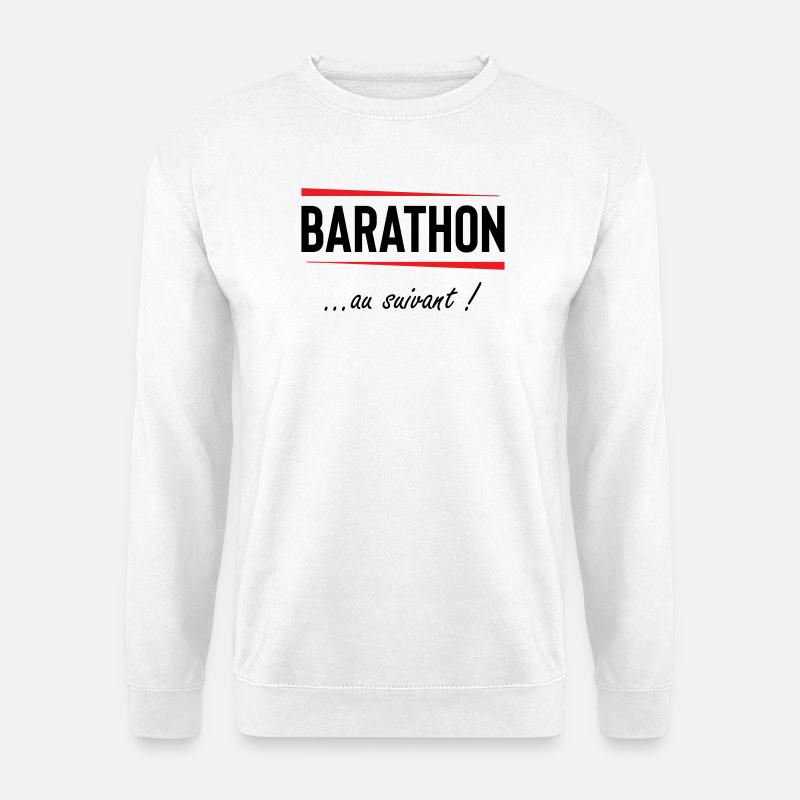 Barathon zum nächsten! Alkohol - Unisex Pullover - Weiß