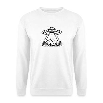 OVNI au campement - Logo extraterrestre cool - Sweat-shirt Unisexe - blanc - Devant