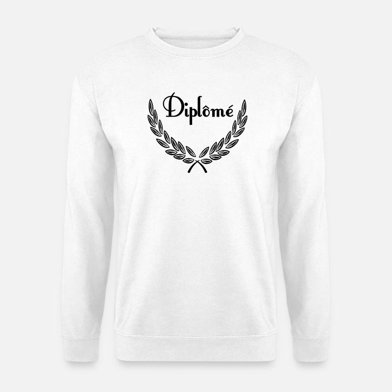 Diplôme – Lorbeerkranz - Unisex Pullover - Weiß