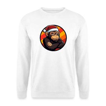Noël du Chimpanzé Père Noël - Sweat-shirt Unisexe - blanc - Devant