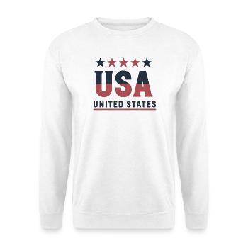 USA Flag Vintage Distressed Look - Unisex Sweatshirt - white - Front