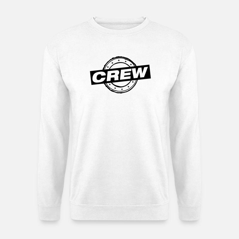 Crew Stempel - Unisex Pullover - Weiß