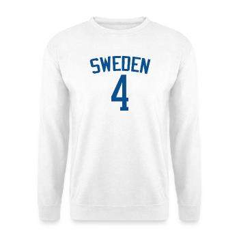 Suède 4 – Design sportif - Sweat-shirt Unisexe - blanc - Devant