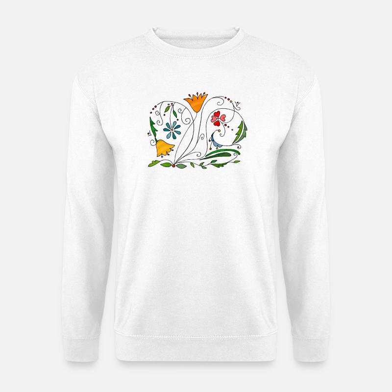 Blumen - Unisex Pullover - Weiß