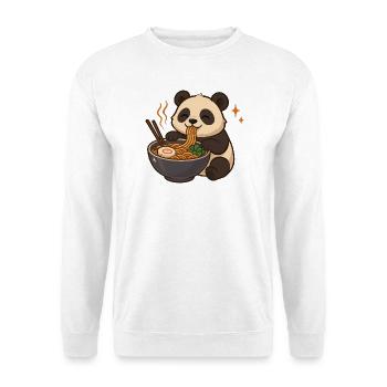 Panda with noodles ramen kawaii panda - Unisex Sweatshirt - white - Front