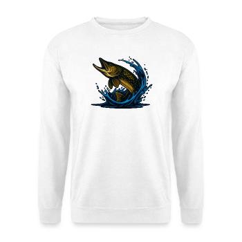 Brochet du Nord | Édition personnalisable - Sweat-shirt Unisexe - blanc - Devant