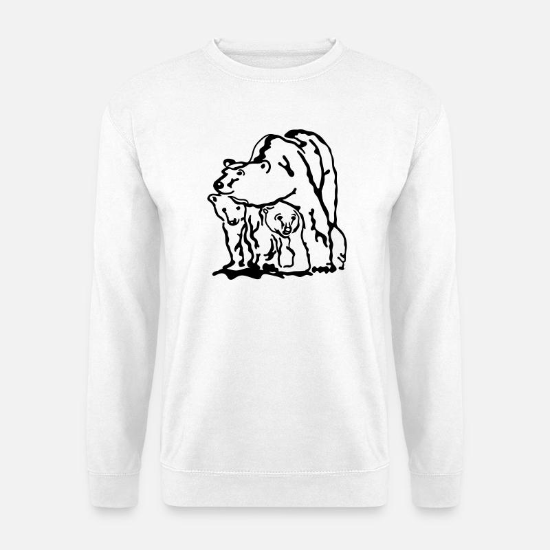 polar bear - Unisex Sweatshirt - white