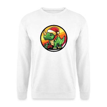 Dino Santa in Christmas splendour - Unisex Sweatshirt - white - Front