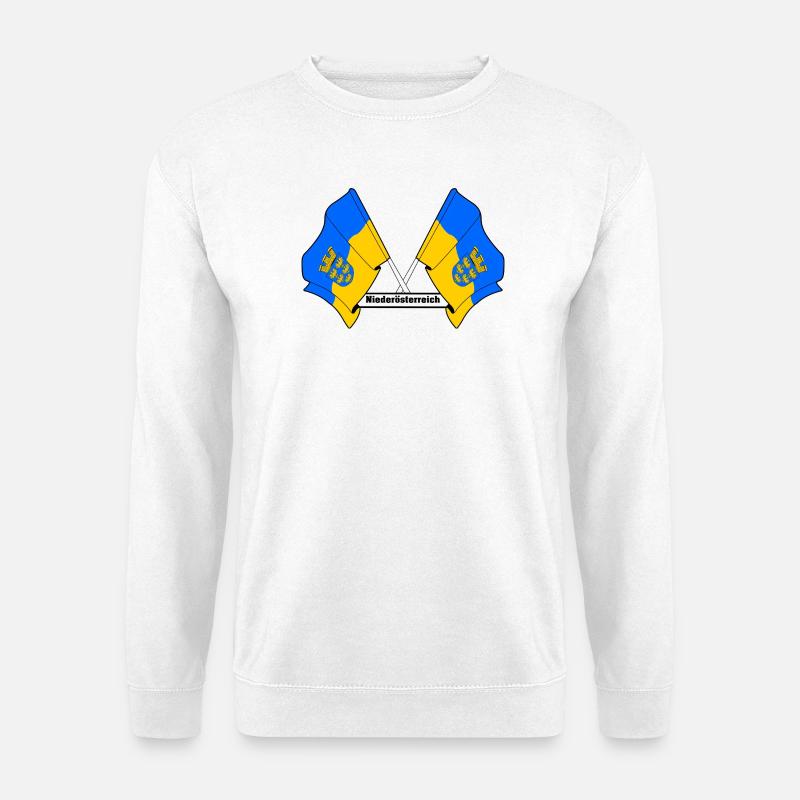 Lower Austria Flag with Text - Unisex Sweatshirt - white