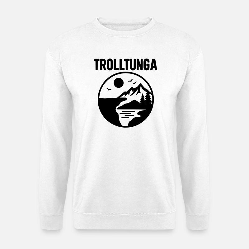 trolltunga silhouette - Unisex Pullover - Weiß
