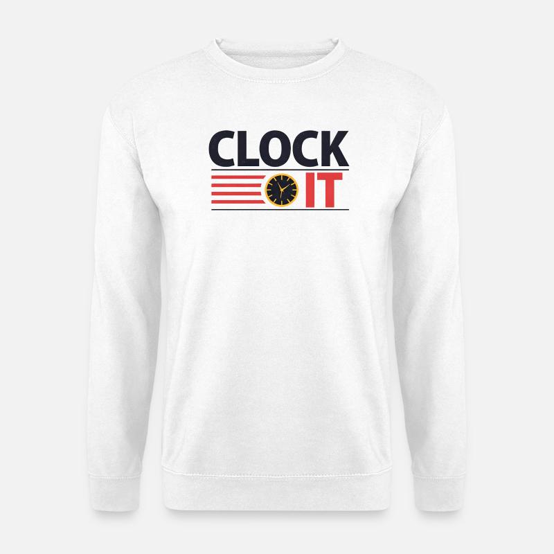 Clock It - Unisex Sweatshirt - white
