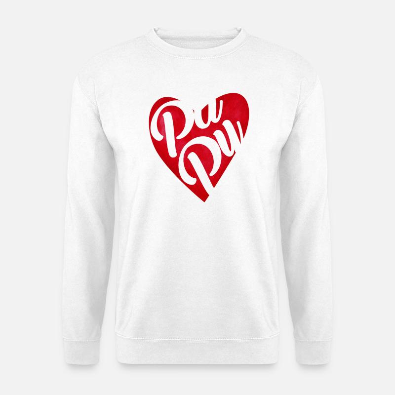 Red Heart Grandpa – Opa-Geschenk - Unisex Pullover - Weiß