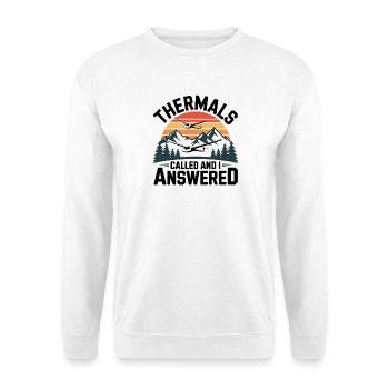 Glider Thermik ruft, ich antworte– Segelflug - Unisex Pullover - Weiß - Vorne