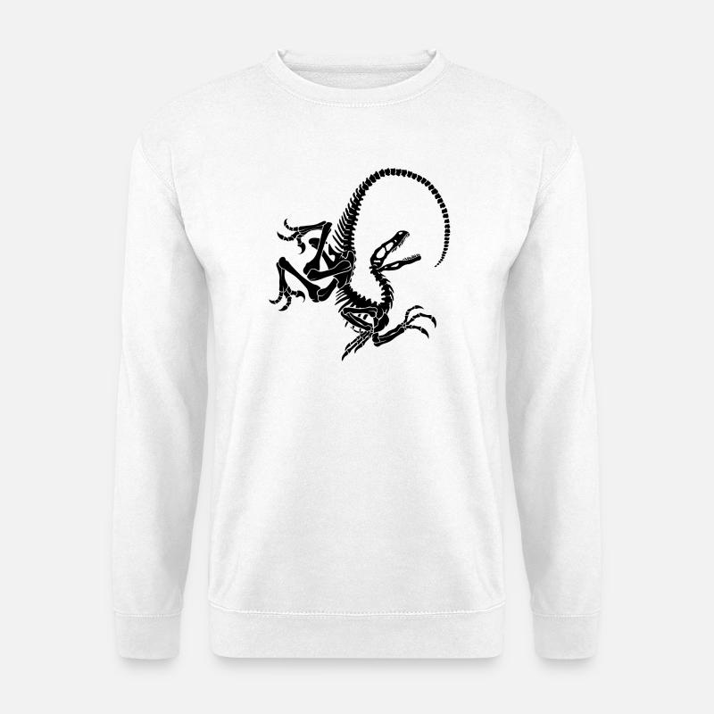 Raptor Skeleton - Unisex Sweatshirt - white