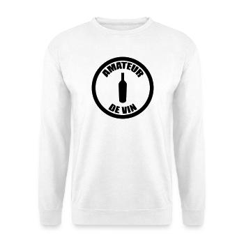 Amateur de vin / Alcool - Sweat-shirt Unisexe - blanc - Devant