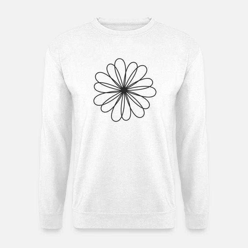 Blossom – Abstract Flower Pattern - Unisex Sweatshirt - white