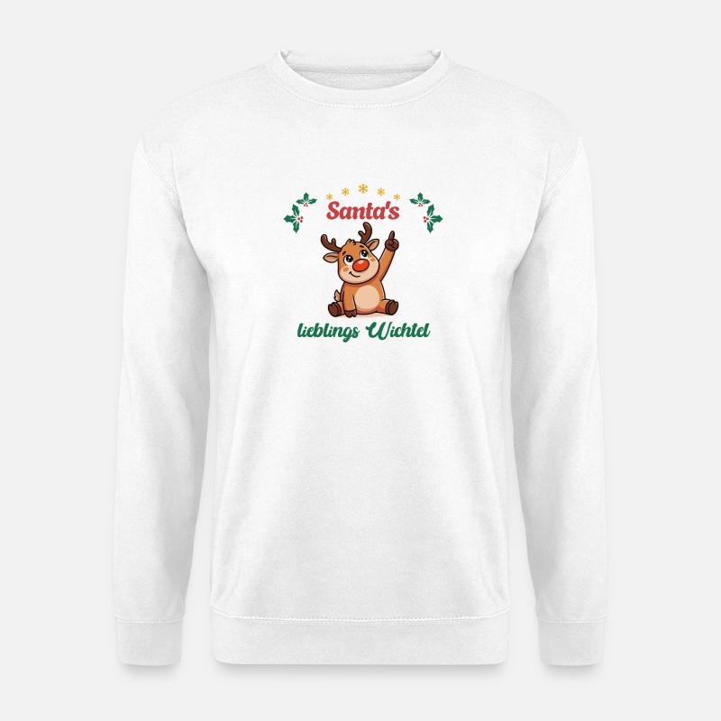 Santas Lieblingswichtel - Süßes Rentier Baby Kind - Unisex Pullover - Weiß