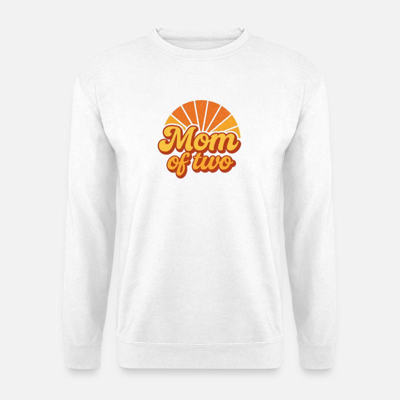 Mom of two! Retro Style Personalisierbar - Unisex Pullover - Weiß
