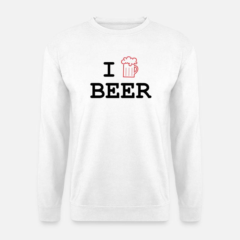 Ich mag Bier / Alkohol - Unisex Pullover - Weiß