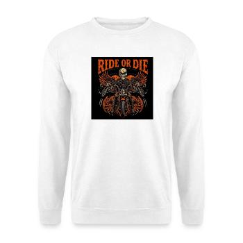 Ride or Die Skull Rider - Unisex Sweatshirt - white - Front