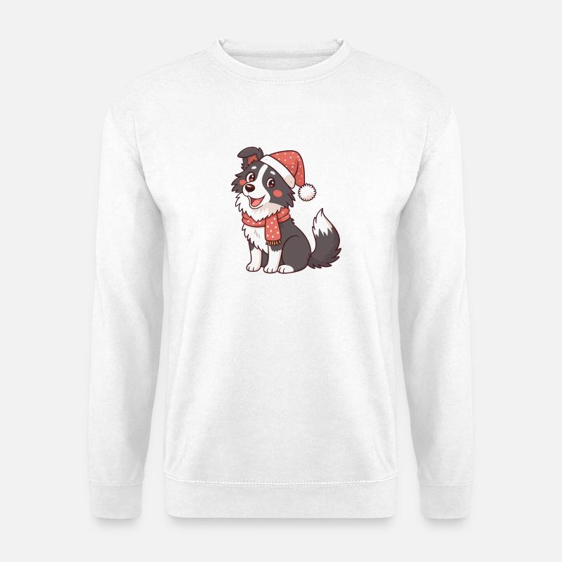 Kawaii-Weihnachtsmaskottchenhund - Unisex Pullover - Weiß