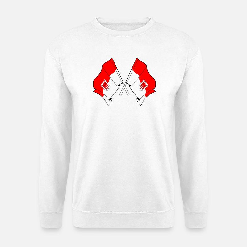 Vorarlberger Flaggen gekreuzt - Unisex Pullover - Weiß