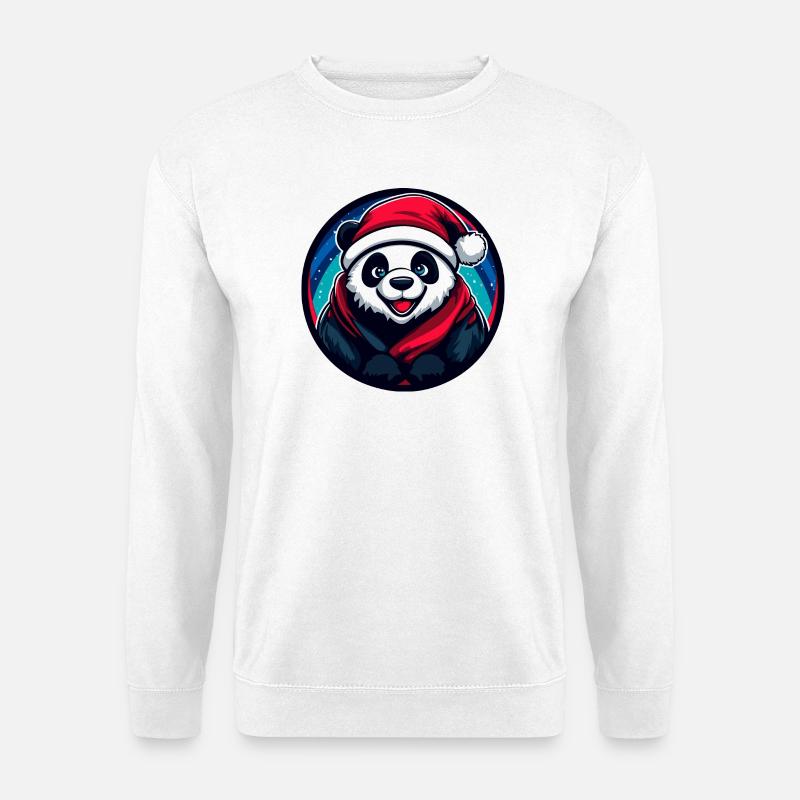 Panda Santa Fest Design - Unisex Pullover - Weiß