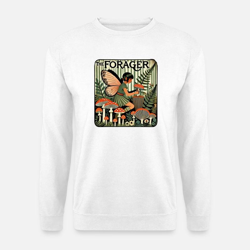 Sammlerfee im Pilzwald - Unisex Pullover - Weiß