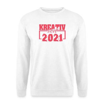 2021 - Unisex Pullover - Weiß - Vorne - Alina (178cm) & Michal (187cm)