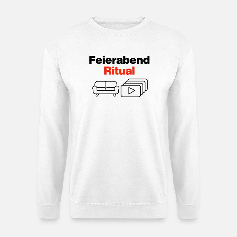 After-Work Ritual – Sofa & Series & Chill - Unisex Sweatshirt - white
