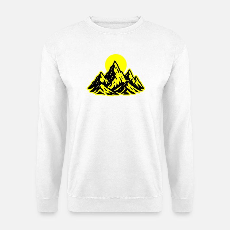 Berge Sonne - Unisex Pullover - Weiß