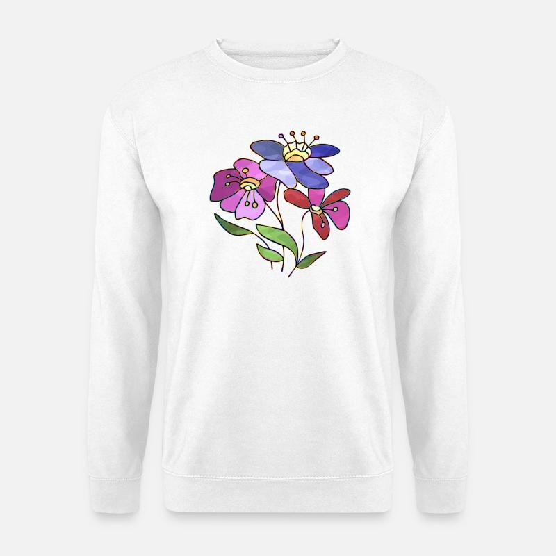 Blumen - Unisex Pullover - Weiß