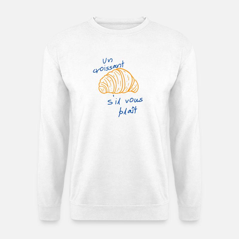 Ein Croissant bitte - Unisex Pullover - Weiß