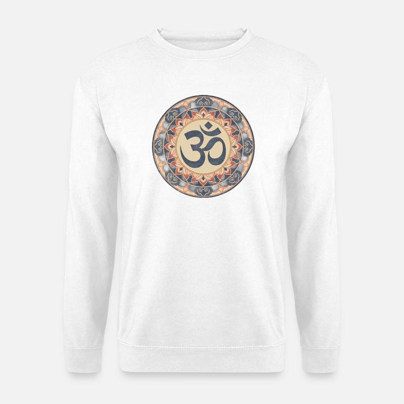 Om Mandala Zen Pattern - Unisex Sweatshirt - white