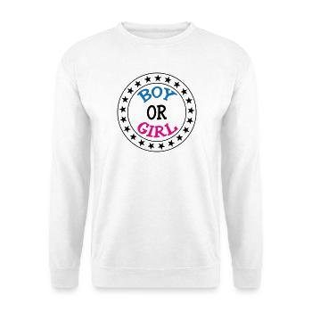 Boy or girl? Pregnancy Birth Pregnant - Unisex Sweatshirt - white - Front