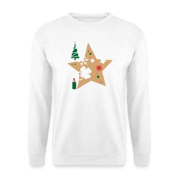 Weihnachtsstern Advent - Unisex Pullover - Weiß - Vorne