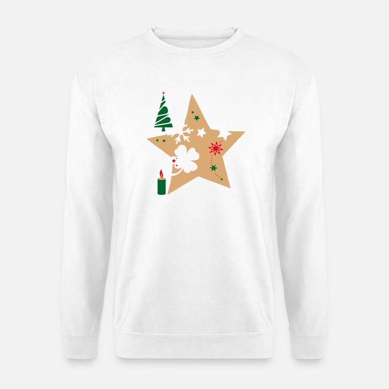 Weihnachtsstern Advent - Unisex Pullover - Weiß
