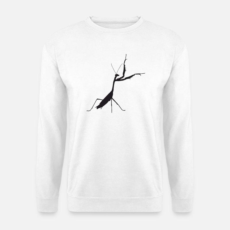 Gottesanbeterin schwarz - Unisex Pullover - Weiß