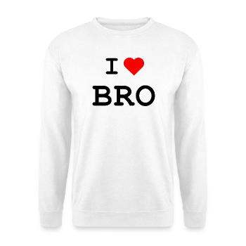 I love Bro - Ich liebe Bro - Unisex Sweatshirt - white - Front