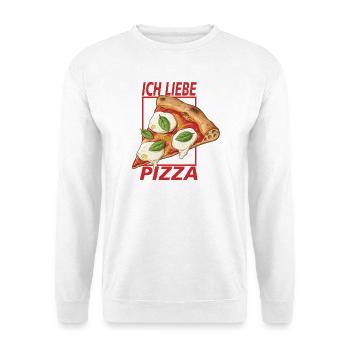 Ich liebe Pizza - Unisex Pullover - Weiß - Vorne