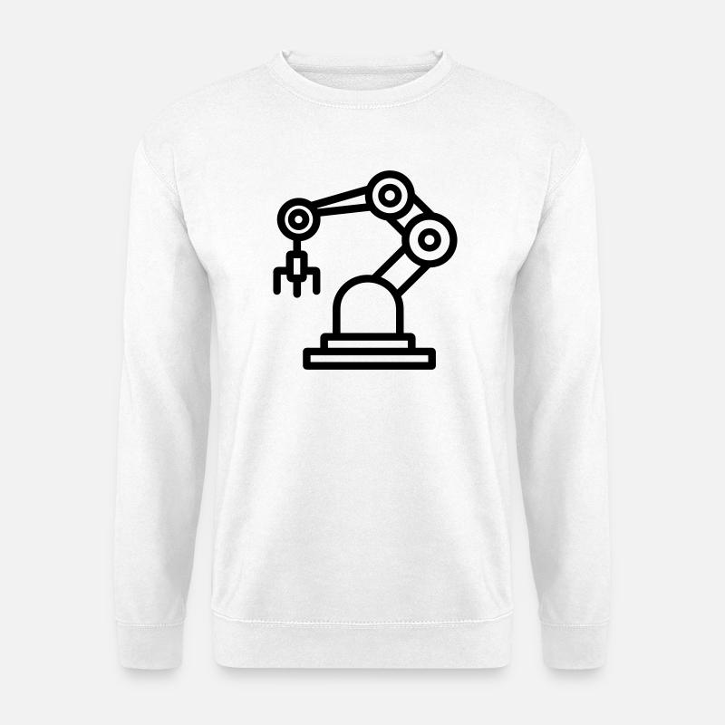 robotic arm - Unisex Sweatshirt - white