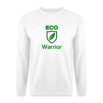ECO Warrior. Green Mindset, Ökologiee first - Unisex Pullover - Weiß - Vorne